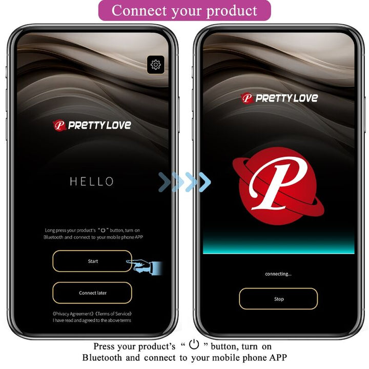 Estimulador Ovo Vibração e Eletroestimulação Usb Prettylove Doreen Rosa Pastel Controlo Remoto App