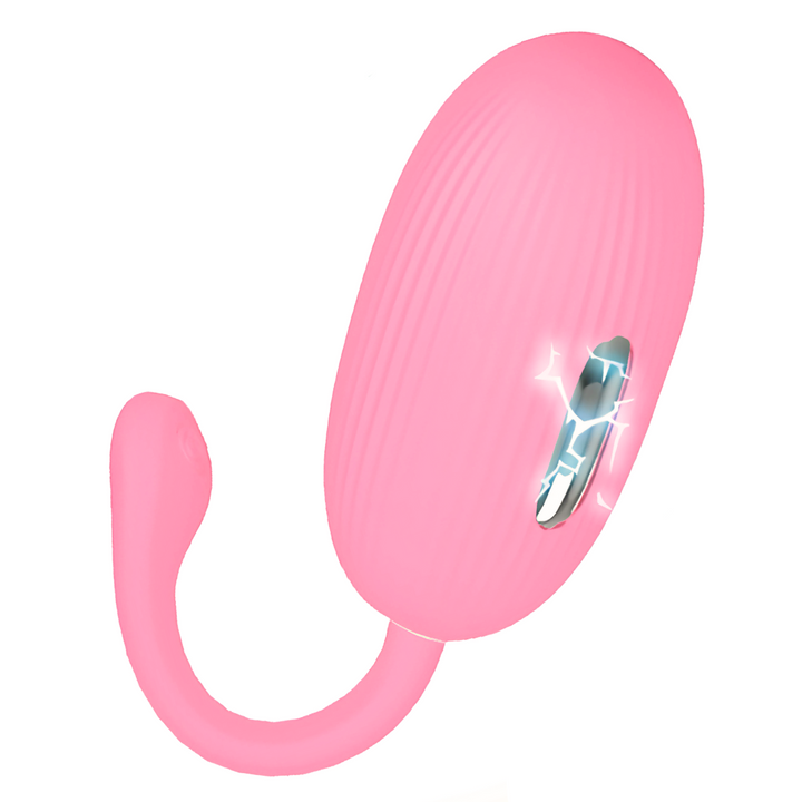 Estimulador Ovo Vibração e Eletroestimulação Usb Prettylove Doreen Rosa Pastel Controlo Remoto App