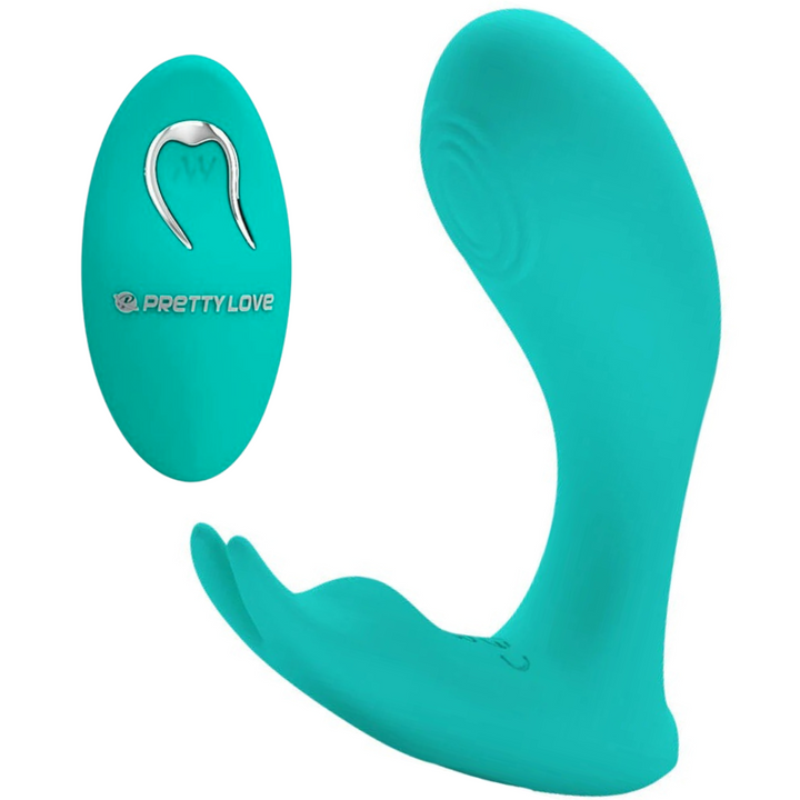 Estimulador Ovo Vibração e Movimento Pulsação Usb Prettylove Idabelle Azul