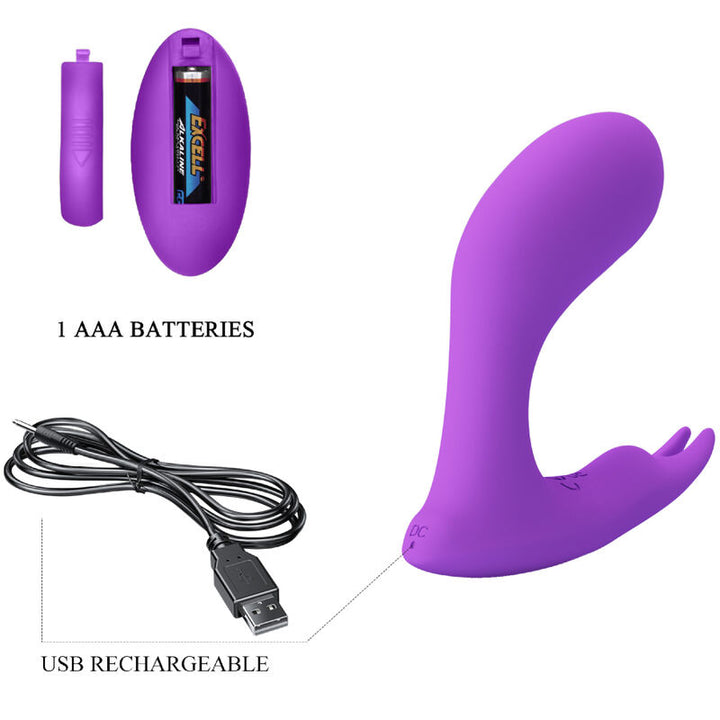 Estimulador Ovo Vibração e Movimento Pulsação Usb Prettylove Idabelle Roxo