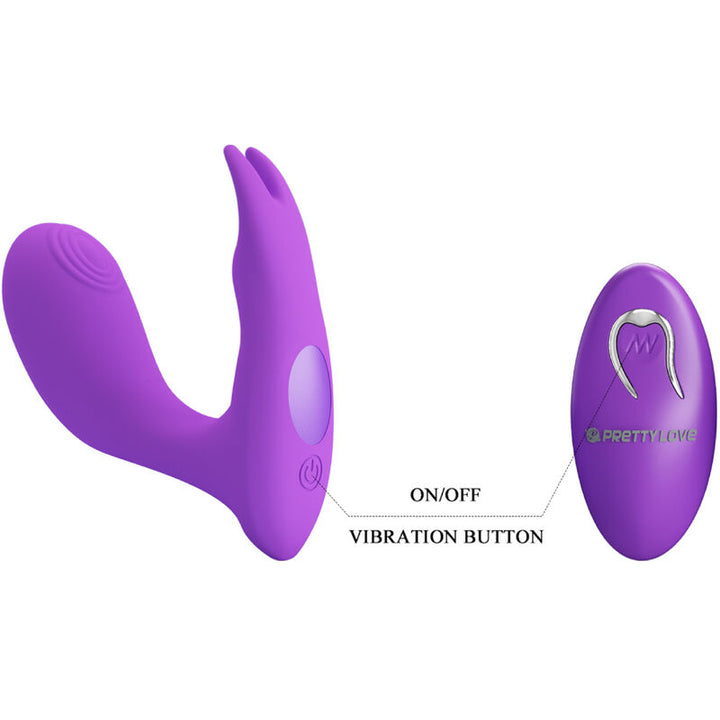 Estimulador Ovo Vibração e Movimento Pulsação Usb Prettylove Idabelle Roxo
