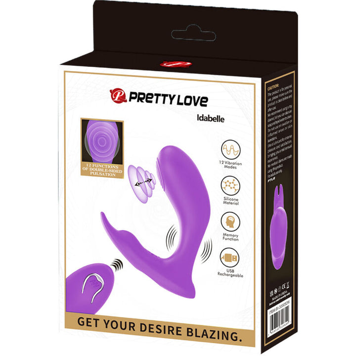 Estimulador Ovo Vibração e Movimento Pulsação Usb Prettylove Idabelle Roxo