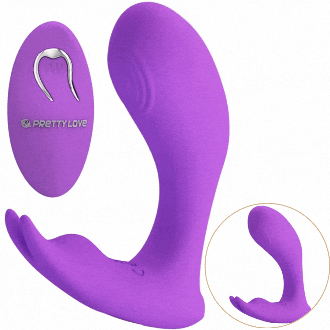 Estimulador Ovo Vibração e Movimento Pulsação Usb Prettylove Idabelle Roxo