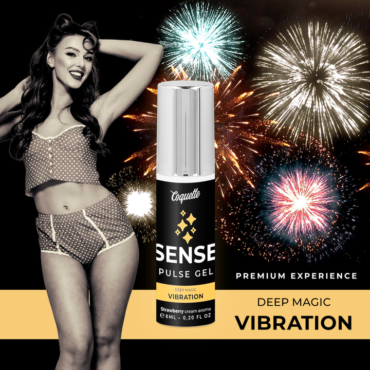 Estimulante Unisexo Vibrador Líquido Coquette Magic Vibration Sabor Morango