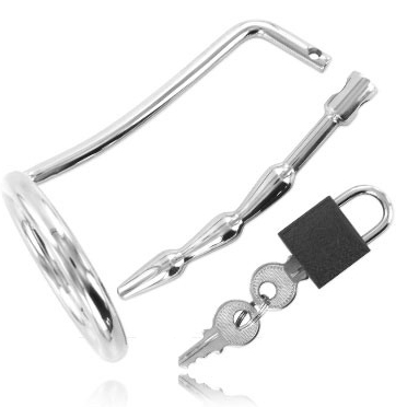 Gaiola Castidade Uretra Metal Hard l