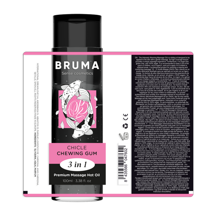 Gel Massagem e Lubrificante Bruma Sabor Pastilha Elástica 100ml