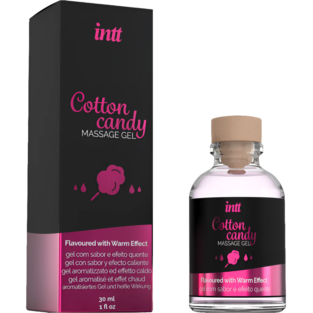 Gel Massagem e Lubrificante Efeito Calor Intt Sabor Algodão Doce 30ml