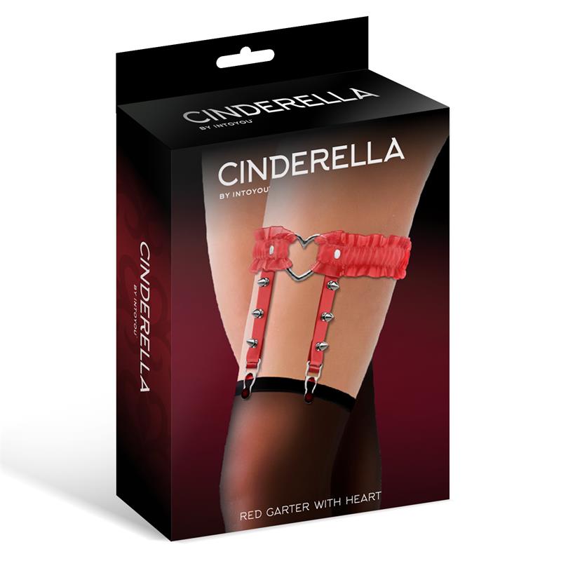 Liga Cinderella Coração Renda Vermelho