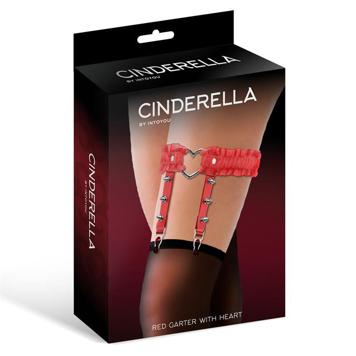 Liga Cinderella Coração Renda Vermelho