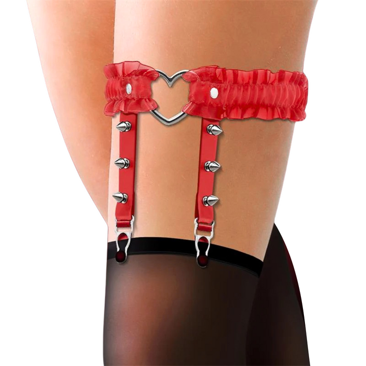 Liga Cinderella Coração Renda Vermelho