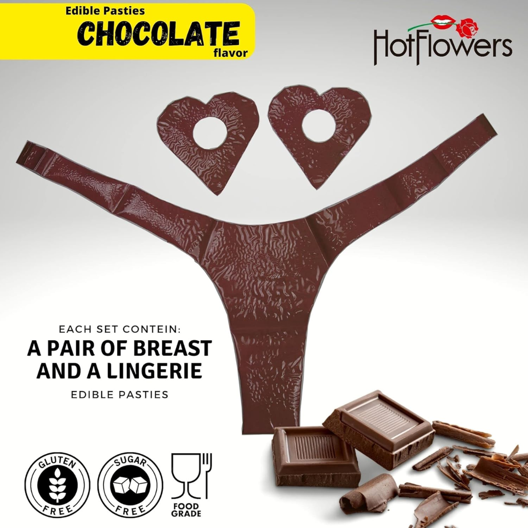 Lingerie Comestível Feminina Hotflowers Chocolate