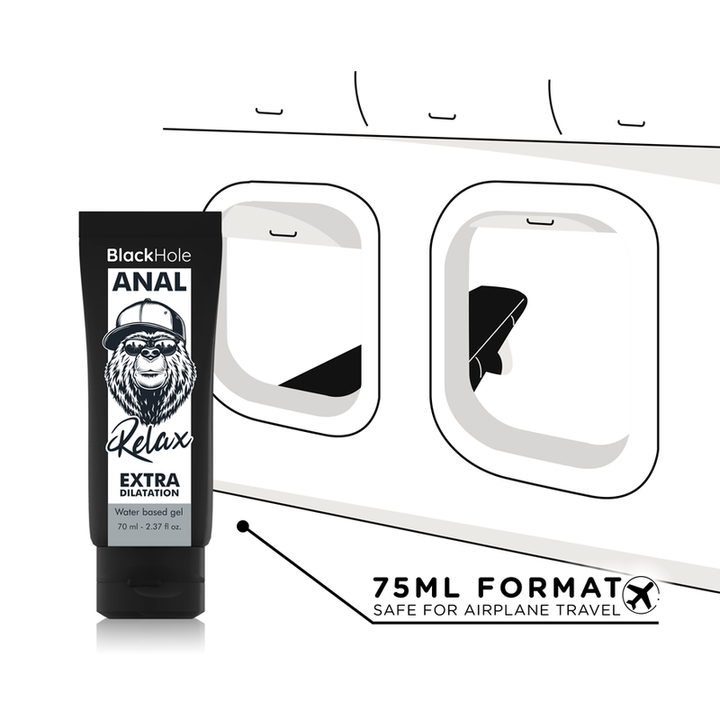 Lubrificante Anal Relaxante BlackHole Água 70ml