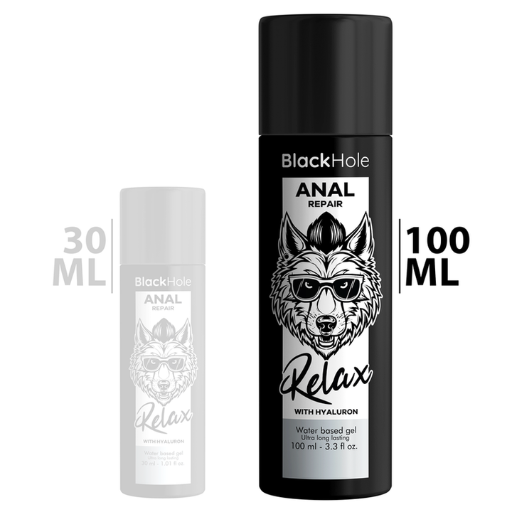 Lubrificante Anal Relaxante BlackHole Hialurônico 100ml