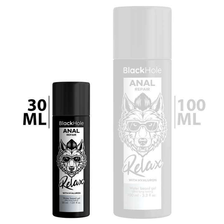 Lubrificante Anal Relaxante BlackHole Hialurônico 30ml