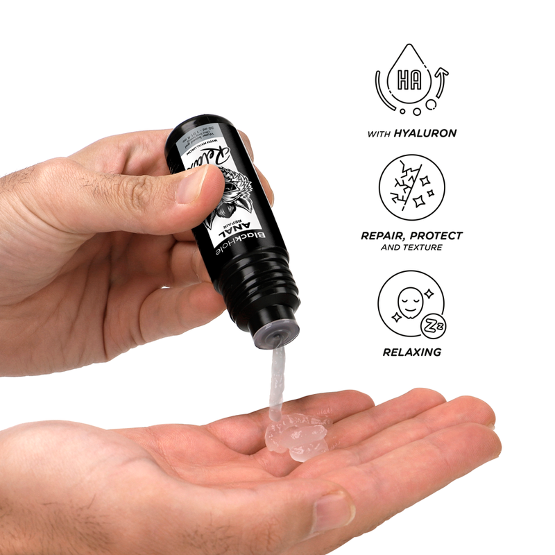 Lubrificante Anal Relaxante BlackHole Hialurônico 30ml