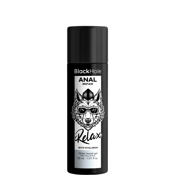 Lubrificante Anal Relaxante BlackHole Hialurônico 30ml