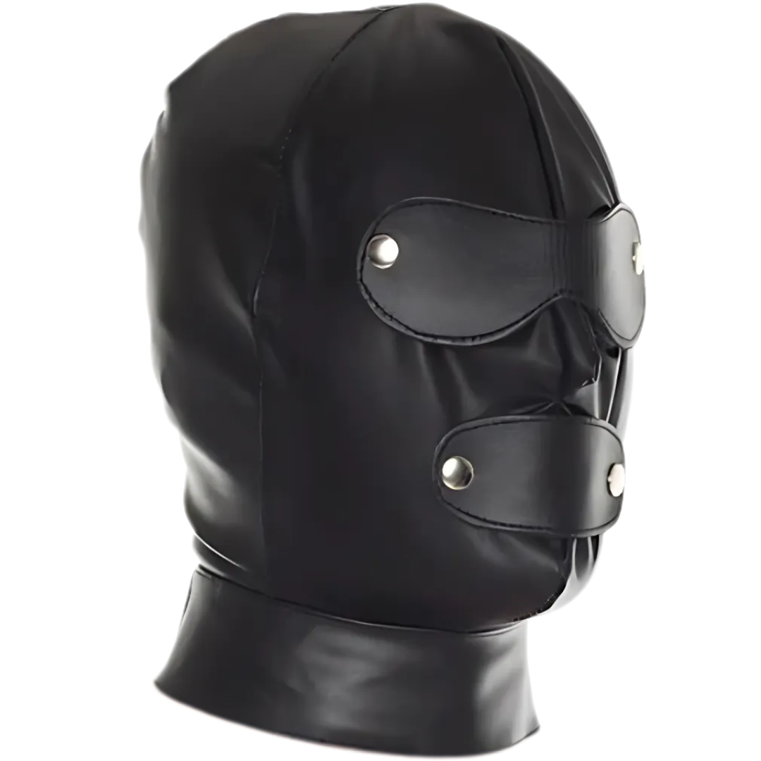 Máscara Abertura Olhos e Boca BondagePlay Leather