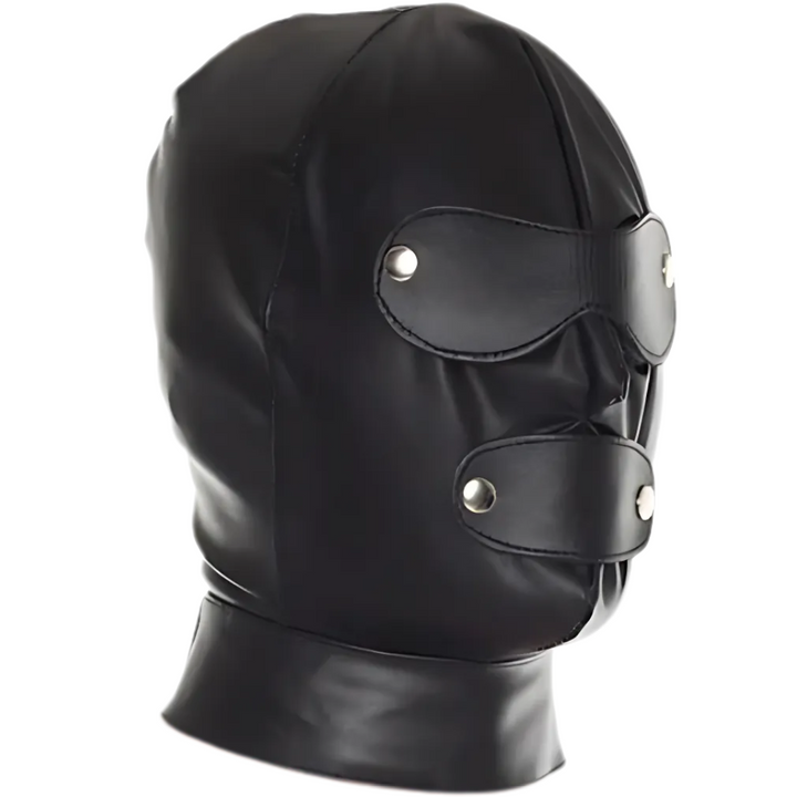 Máscara Abertura Olhos e Boca BondagePlay Leather