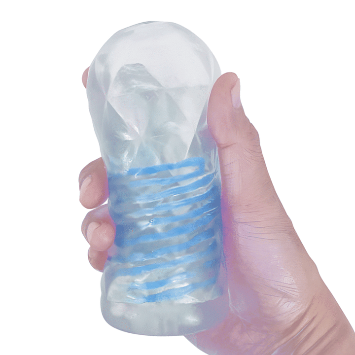Masturbador Manual Movimento Espiral Prettylove Blue Spiral