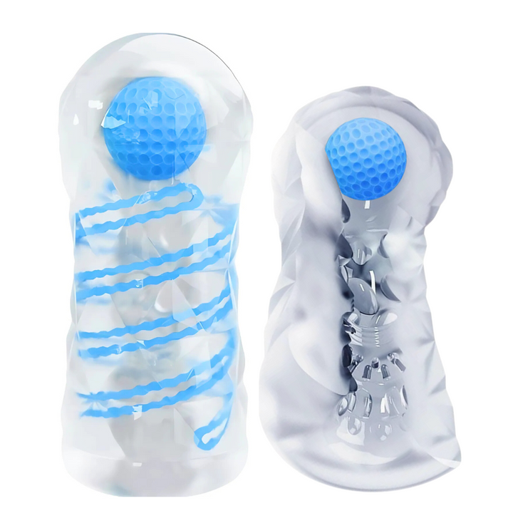 Masturbador Manual Movimento Espiral Prettylove Blue Spiral