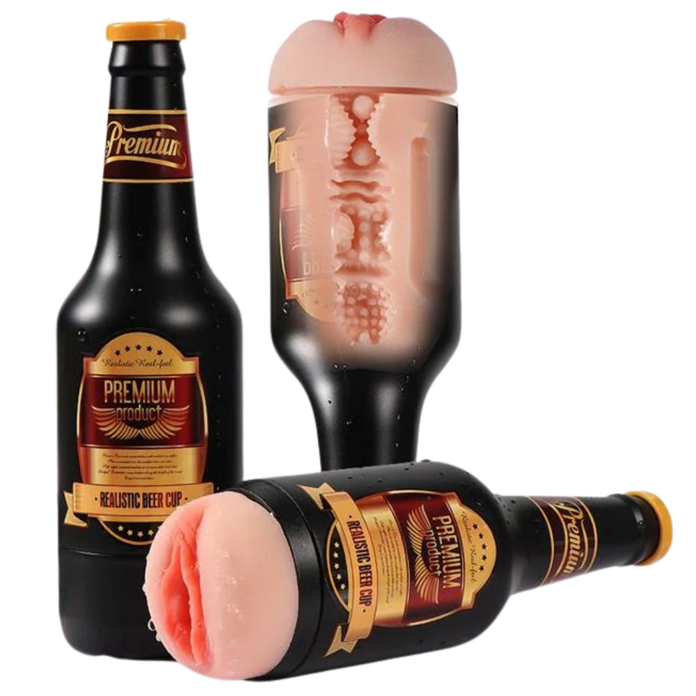 Masturbador Realista Manual Garrafa Cerveja Shequ Nelly