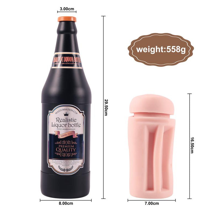 Masturbador Realista Manual Garrafa Cerveja Shequ Sonya