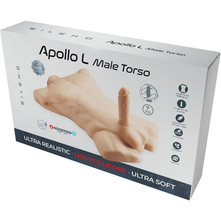 Masturbador Realista Torso Masculino Silicone Memória SilexD Apollo L 10.8kg