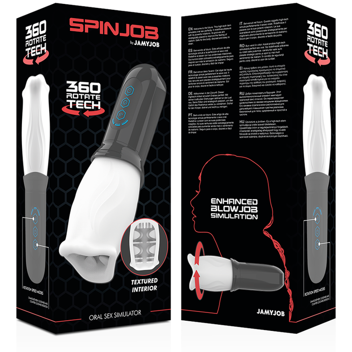 Masturbador Usb Movimento Rotação Jamyjob Spinjob