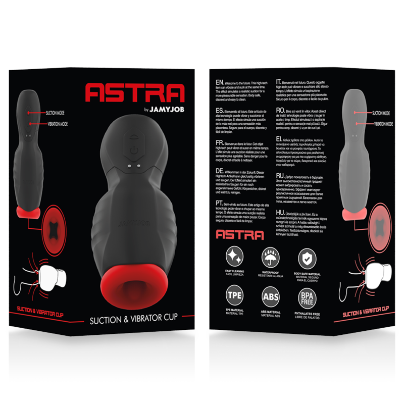 Masturbador Usb Movimento Sucção e Vibração Jamyjob Astra