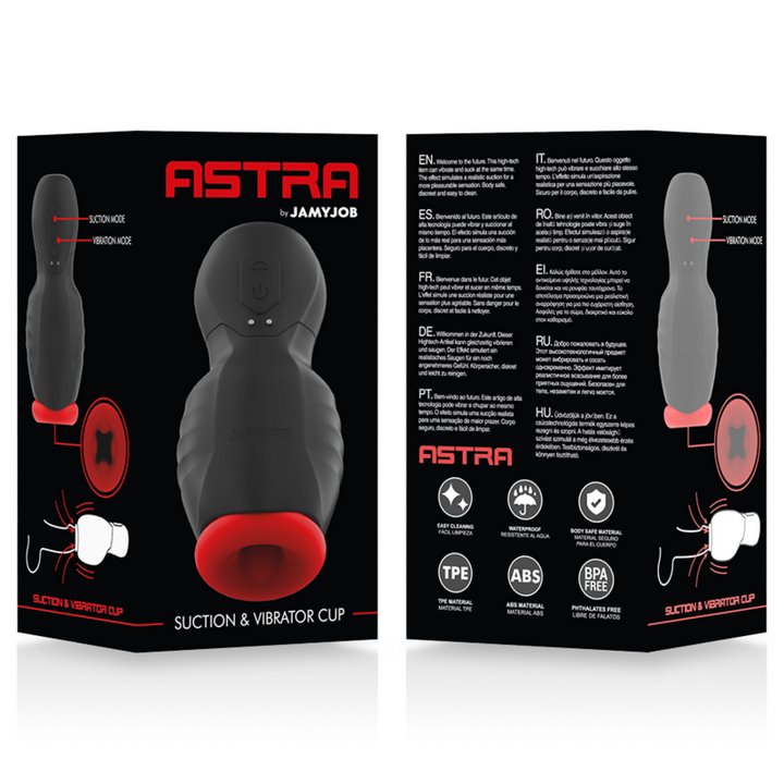 Masturbador Usb Movimento Sucção e Vibração Jamyjob Astra