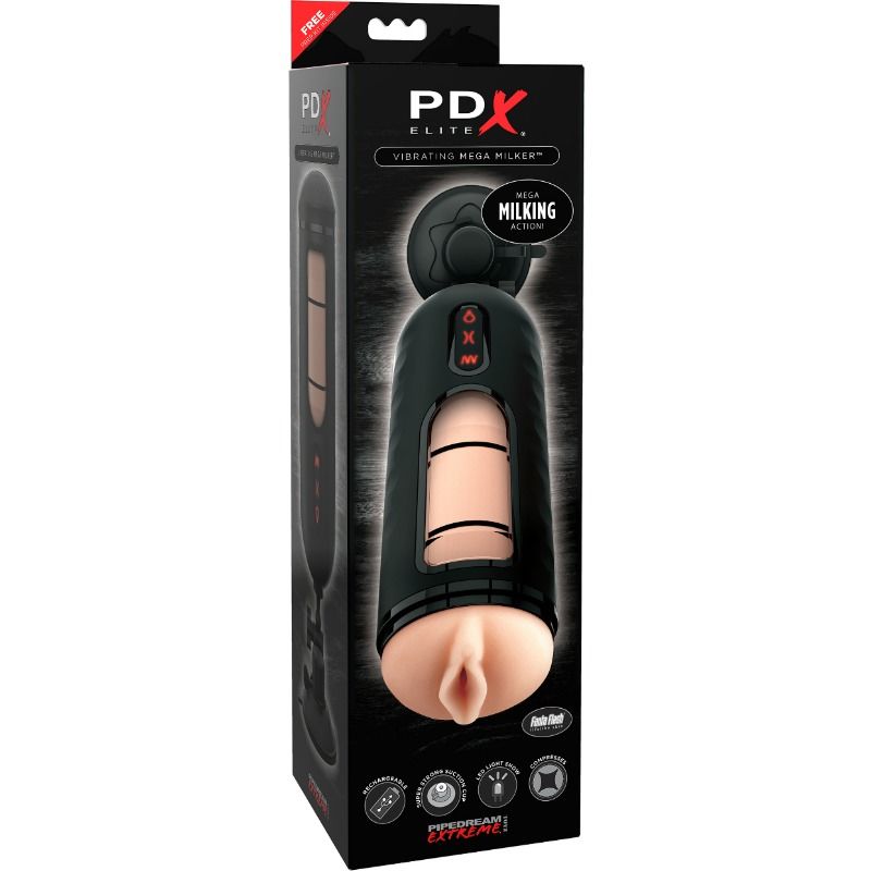 Masturbador Usb Movimento Sucção e Vibração PDX Mega Milker