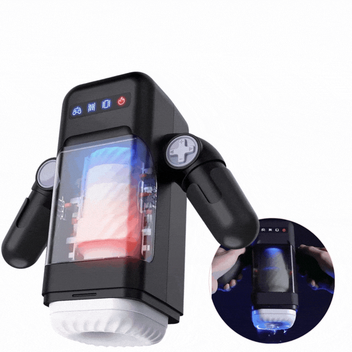 Masturbador Usb Movimento Telescópico, Aquecimento e Vibração PrettyLove Game Cup