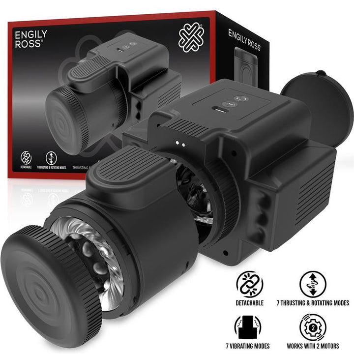 Masturbador Usb Movimento Telescópico, Rotação e Vibração Engily Ross 