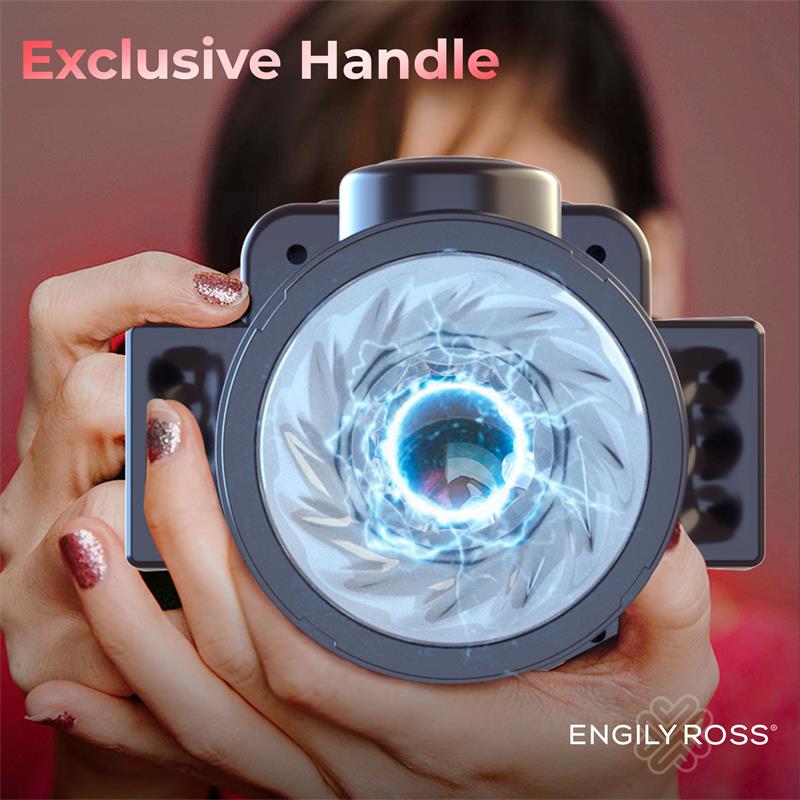 Masturbador Usb Movimento Telescópico, Rotação e Vibração Engily Ross 