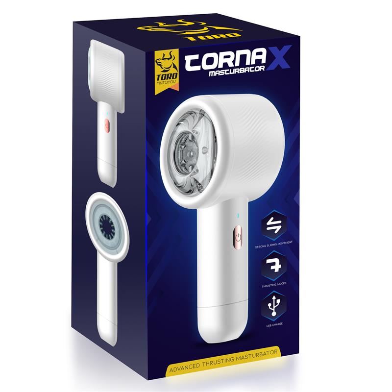 Masturbador Usb Movimento Telescópico Toro Tornax