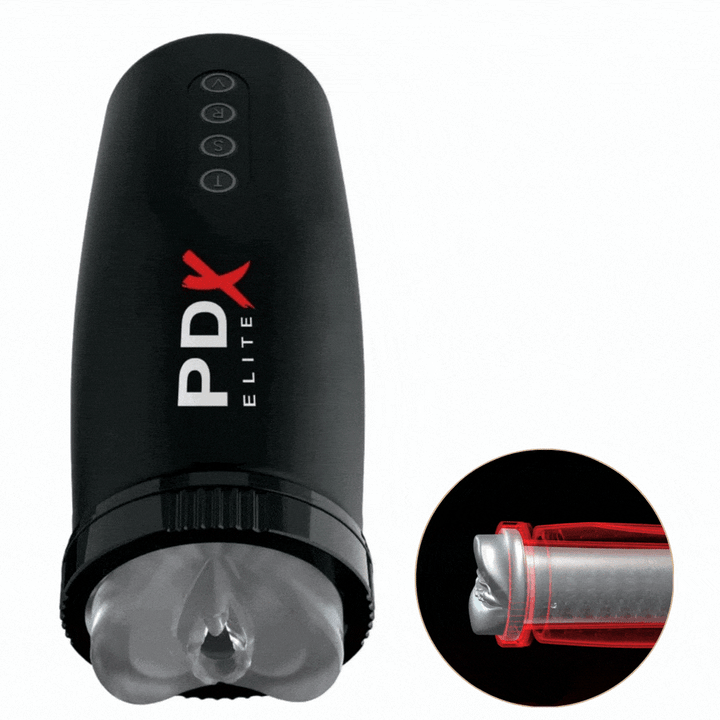 Masturbador Usb Movimento Telescópico e Vibração PDX Moto Bater 2