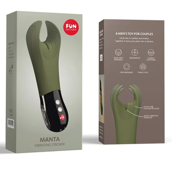 Masturbador Usb Vibração Fun Factory Manta Verde