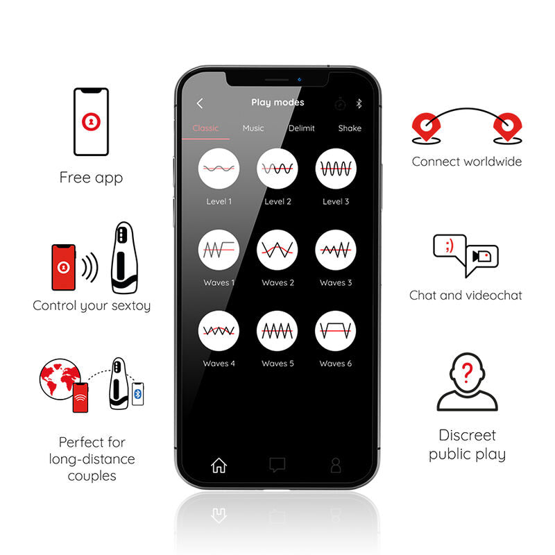 Masturbador Usb Vibração Oninder Seoul Controlo Remoto App