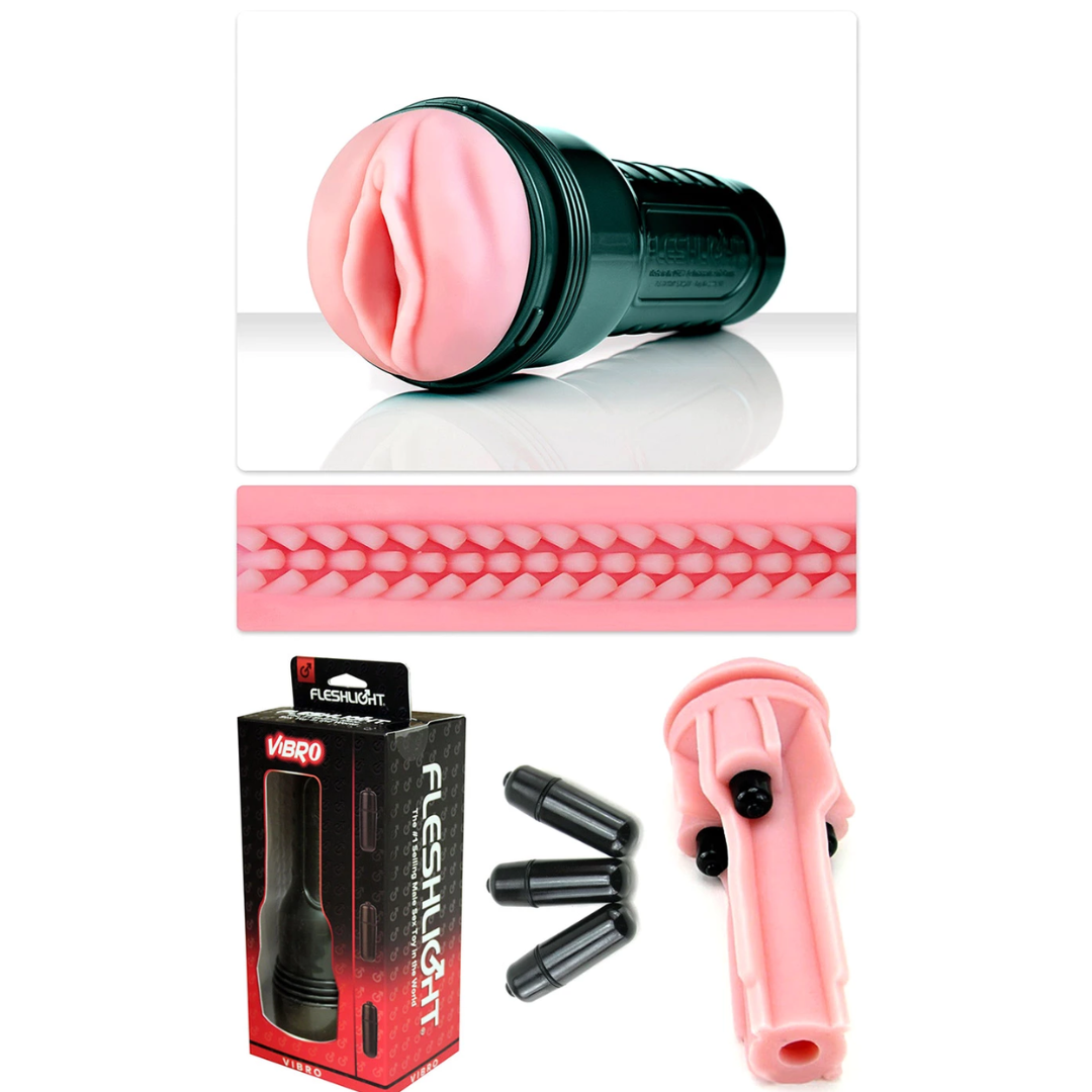 Masturbador Vibração Pilhas Fleshlight VibroPink