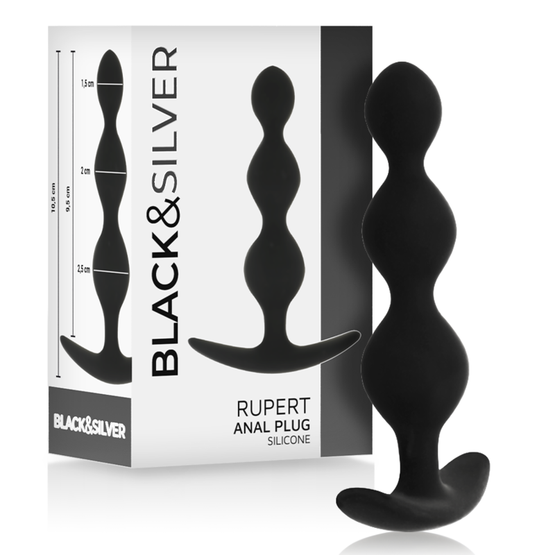 Plug Anal Black&Silver Rupert