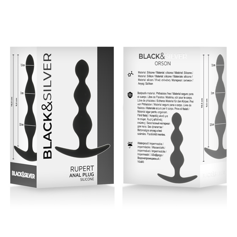 Plug Anal Black&Silver Rupert