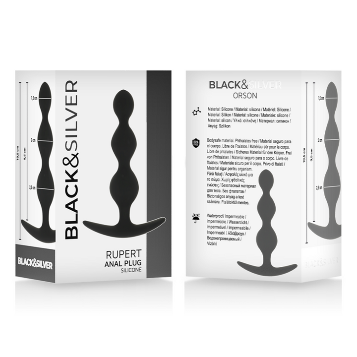 Plug Anal Black&Silver Rupert