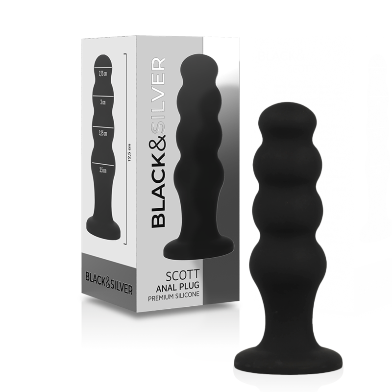 Plug Anal Black&Silver Scott