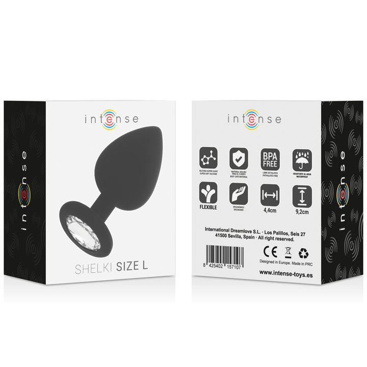Plug Anal Jóia Silicone Intense Preto L