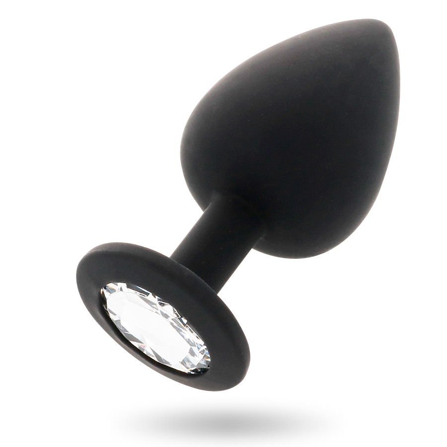 Plug Anal Jóia Silicone Intense Preto M