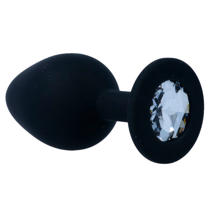 Plug Anal Jóia Silicone Intense Preto M