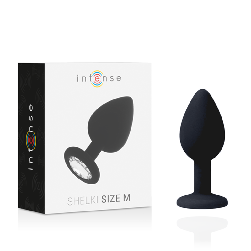 Plug Anal Jóia Silicone Intense Preto M