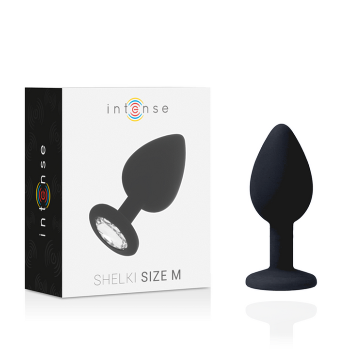 Plug Anal Jóia Silicone Intense Preto M