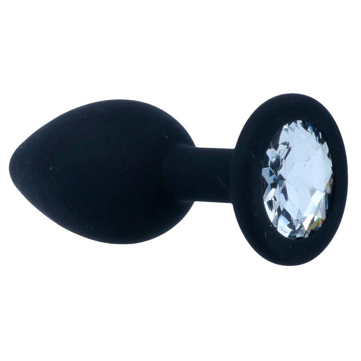 Plug Anal Jóia Silicone Intense Preto S