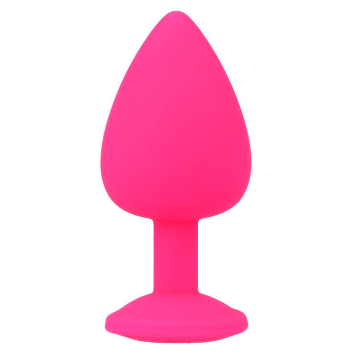 Plug Anal Jóia Silicone Intense Rosa L